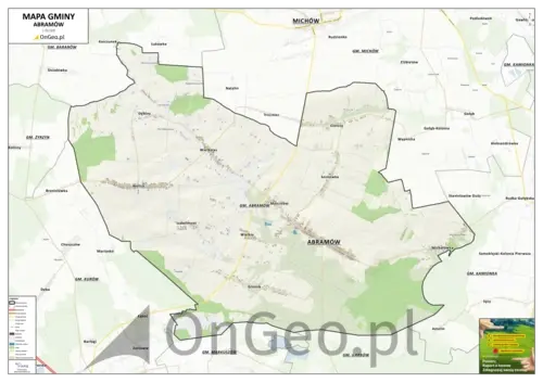 Mapa gminy Abramów